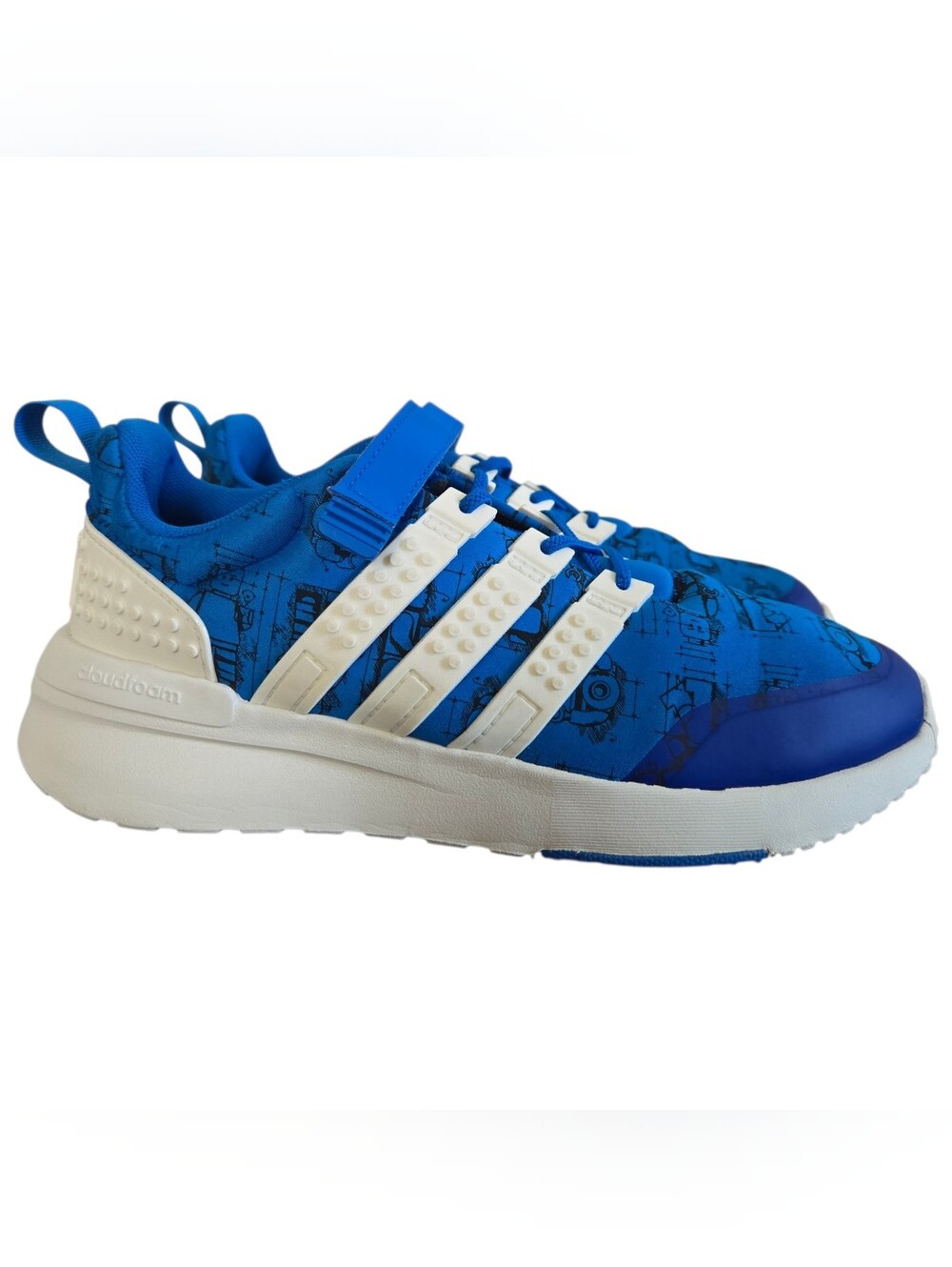 Adidas x Lego Racer TR Shoes Big Boys Size 7 Blue White GW1876
